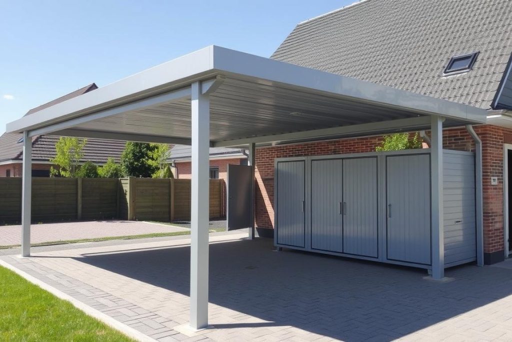 Premium aluminium carport met berging in Genk