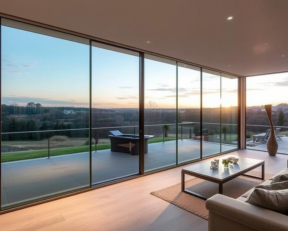 Glazen schuifwand terras limburg