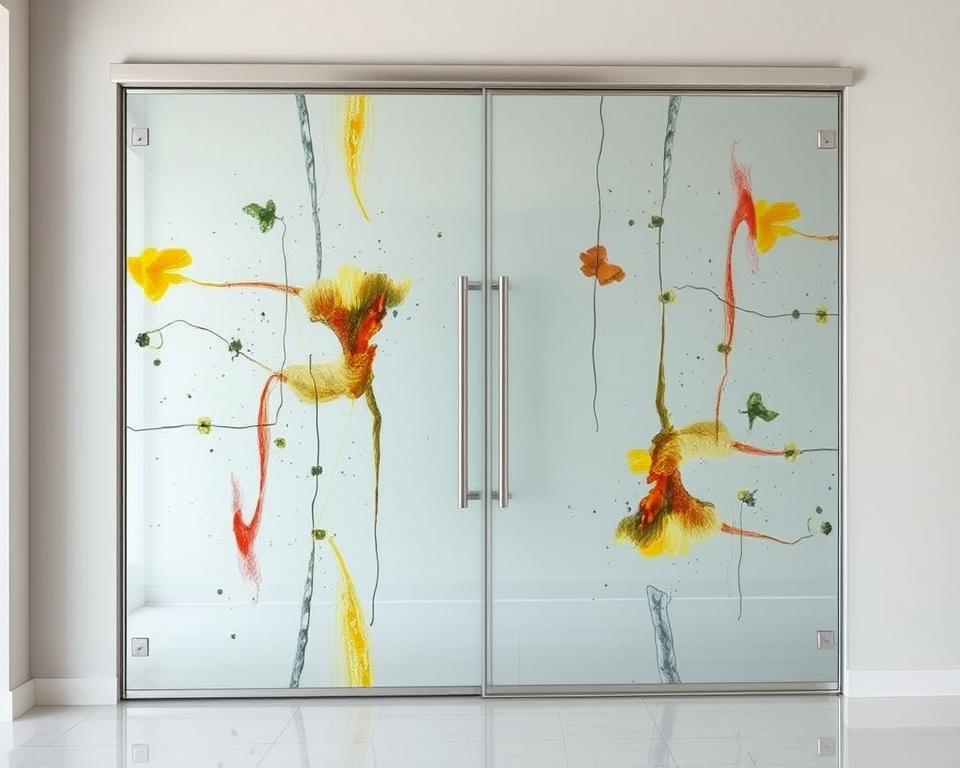 Glazen schuifwand met 10mm veiligheidsglas en aluminium rails