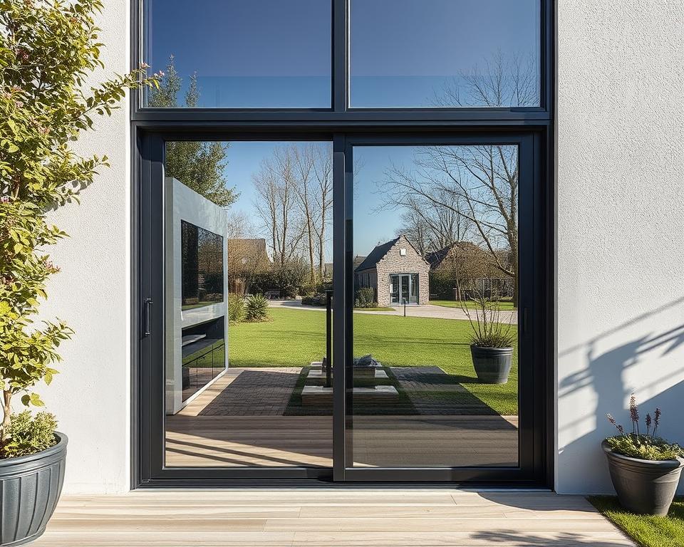 Glazen schuifwand voor buiten in Heerlen