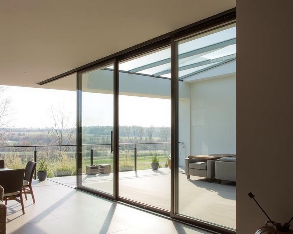 Glazen schuifwand voor buiten in Heerlen