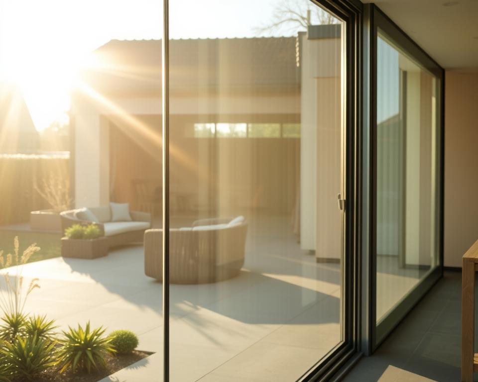 Glazen schuifwand voor buiten in Houthalen