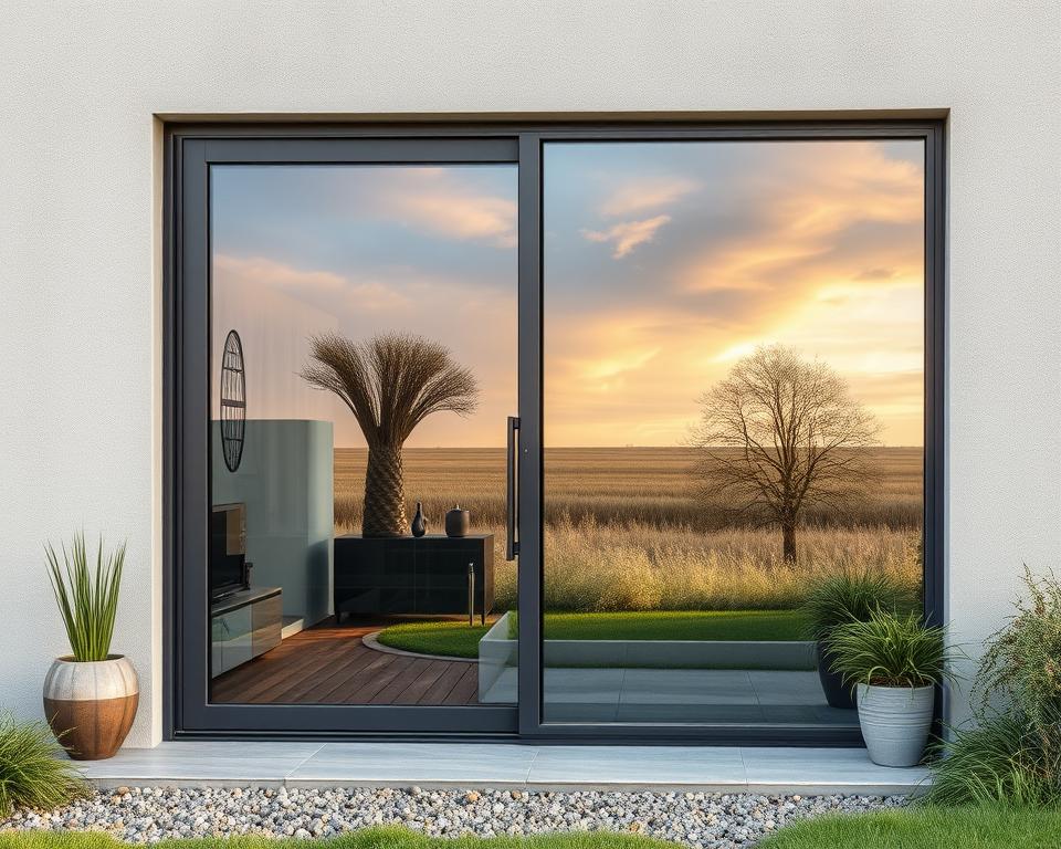 Glazen schuifwand voor buiten in regio Geel