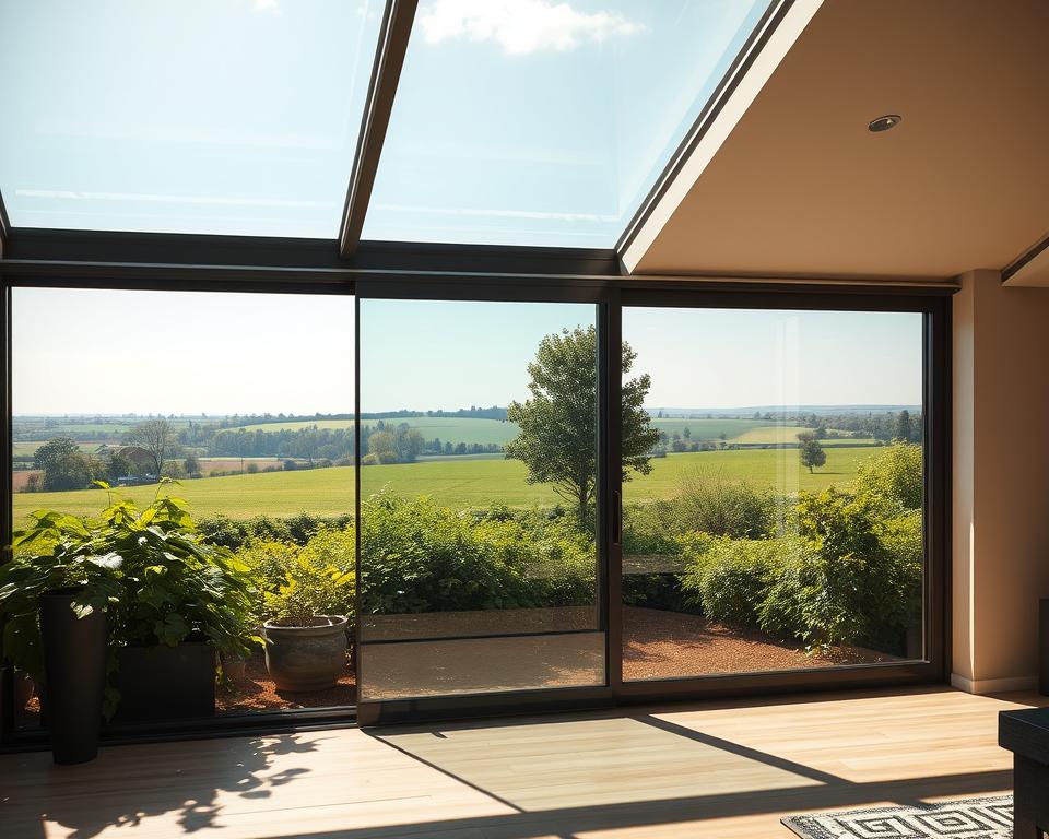 Glazen schuifwand voor buiten in regio Westerlo