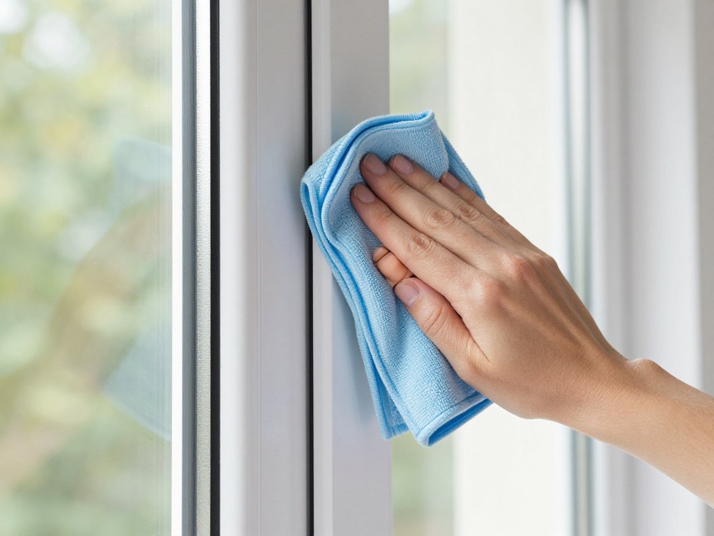 Onderhoud van aluminium ramen in een woning in Limburg