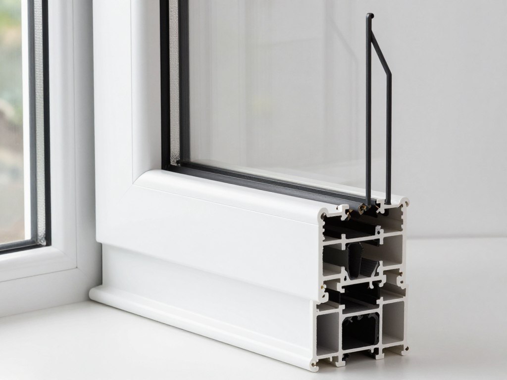 Aluplast PVC profiel binnenzijde isolatie