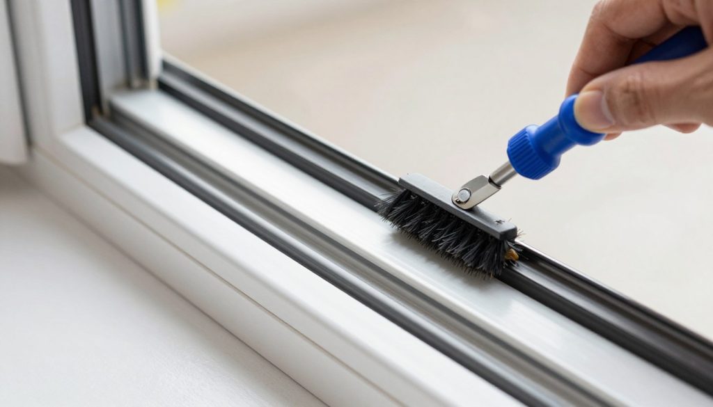 Onderhoud hefschuifraam rail schoonmaken smeren