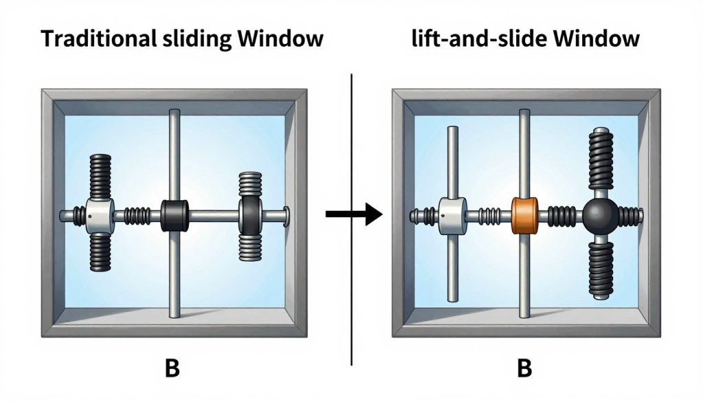 Vergelijking tussen traditioneel schuifraam en modern hefschuifraam